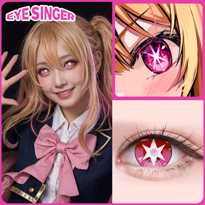 eyesinger oshinoko hoshinoruby pink anime cosplay contact lens cosplayer
