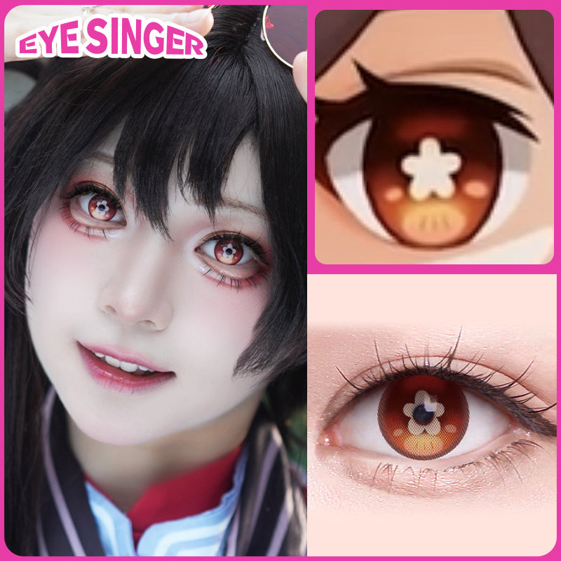 eyesinger genshin hutao brown anime cosplay contact lens cosplayer