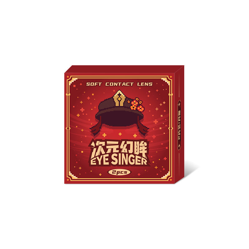 eyesinger genshin hutao anime cosplay contact lens packaging