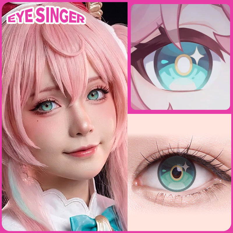 eyesinger honkai starrail Hyacine green anime cosplay contact lens cosplayer
