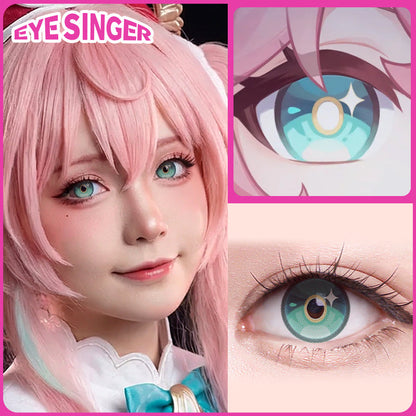 eyesinger honkai starrail Hyacine green anime cosplay contact lens cosplayer