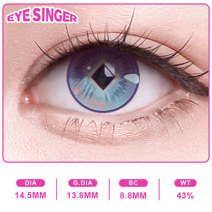 eyesinger arknights ling blue anime cosplay contact lens on eye