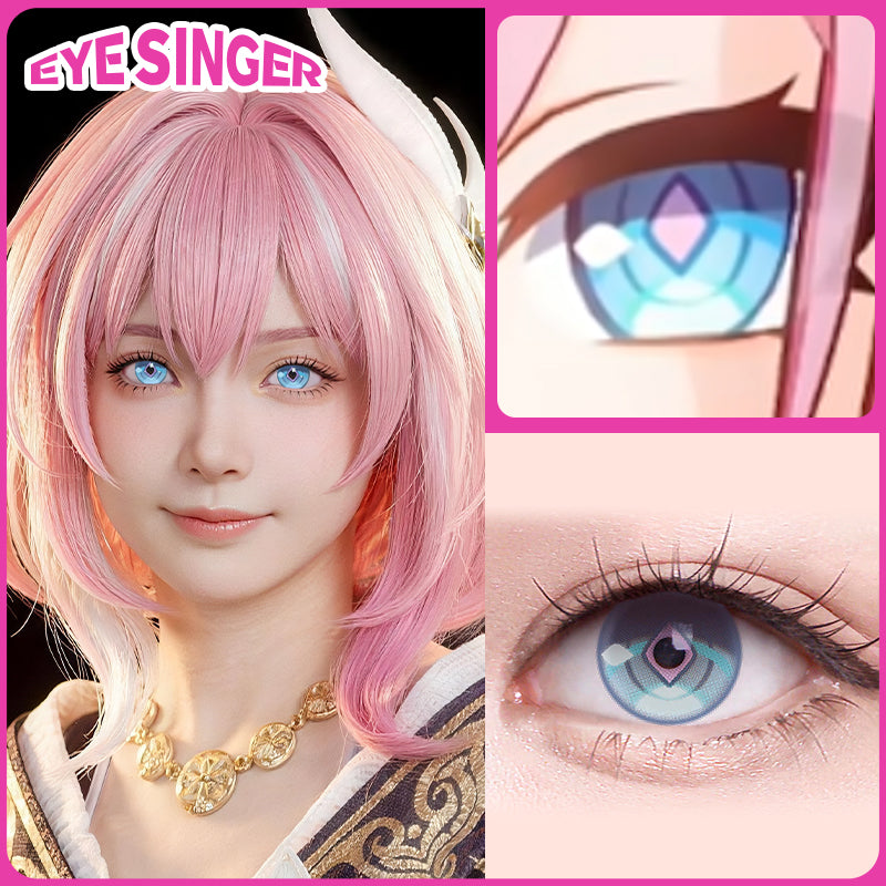 eyesinger honkai starrail little cyrene blue anime cosplay contact lens cosplayer