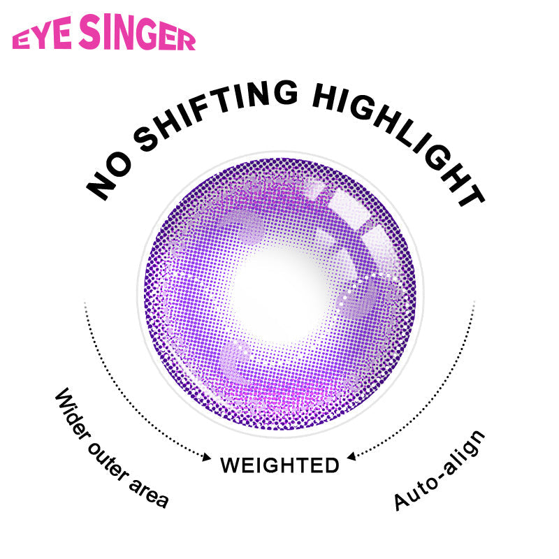 eyesinger genshin raiden shogun purple anime cosplay contact lens 