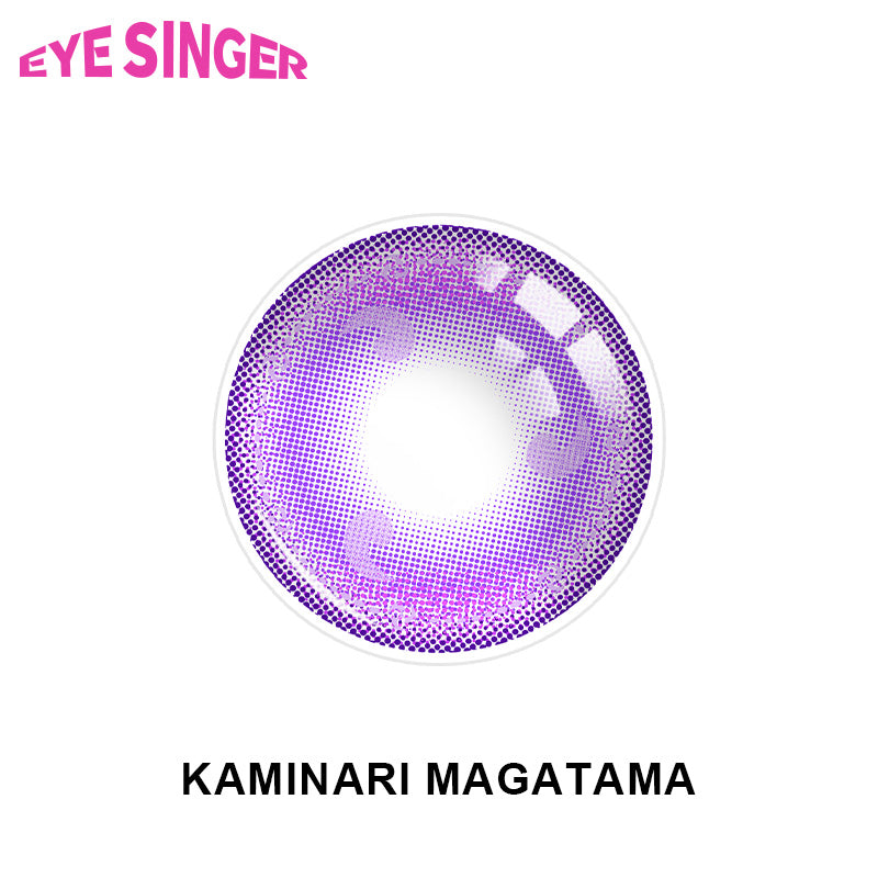eyesinger genshin impact kaminari magatama Raiden Shogun purple anime cosplay contact lens on eye