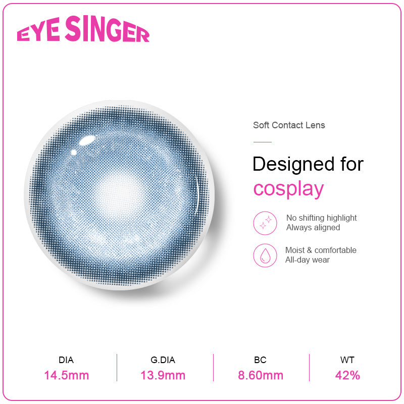 eyesinger nebula blue anime cosplay contact lens features