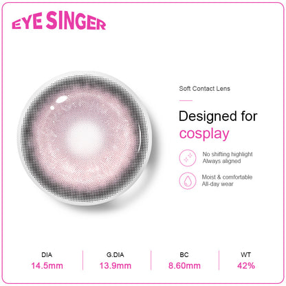 eyesinger nebula pink anime cosplay contact lens features