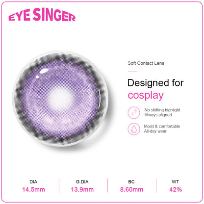 eyesinger nebula purple anime cosplay contact lens features