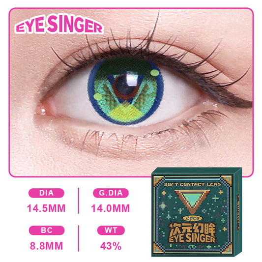 eyesinger genshin nefer green anime cosplay contact lens on eye