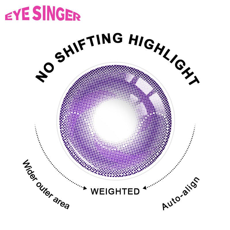 eyesinger genshin raiden shogun purple anime cosplay contact lens 