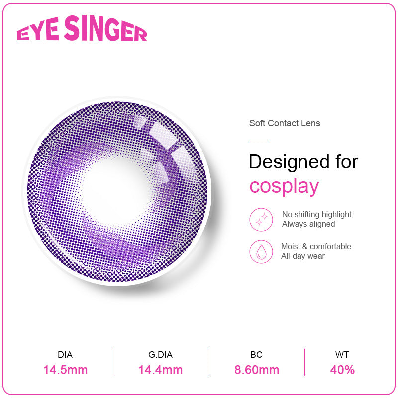 eyesinger genshin raiden shogun purple anime cosplay contact lens features