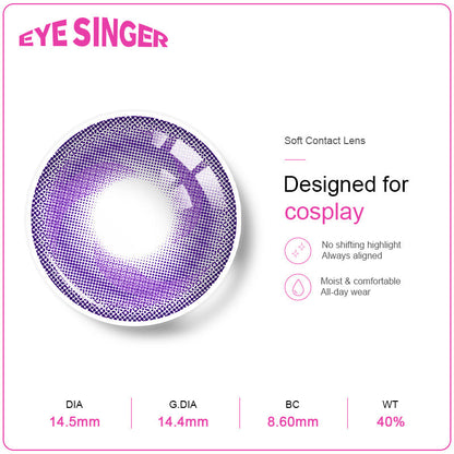 eyesinger genshin raiden shogun purple anime cosplay contact lens features