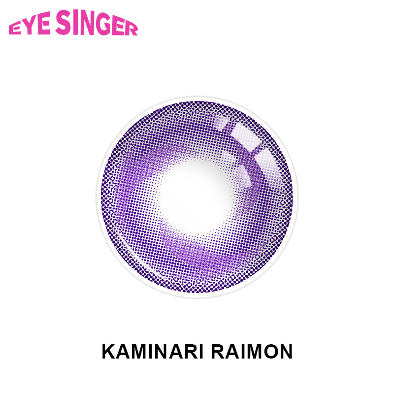 eyesinger genshin impact kaminari raimon Raiden Shogun purple anime cosplay contact lens on eye