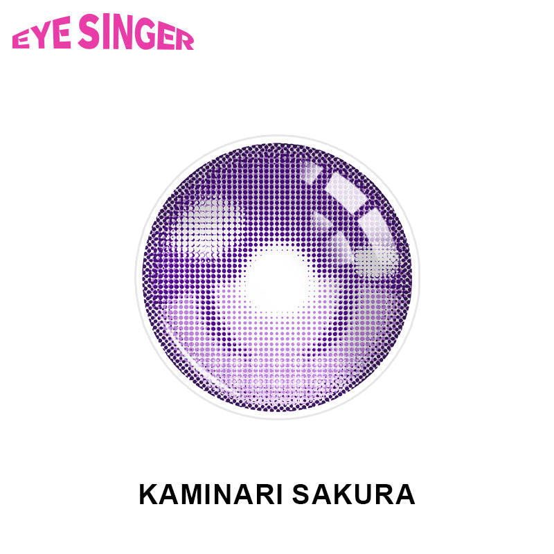 eyesinger genshin impact kaminari sakura Raiden Shogun purple anime cosplay contact lens on eye
