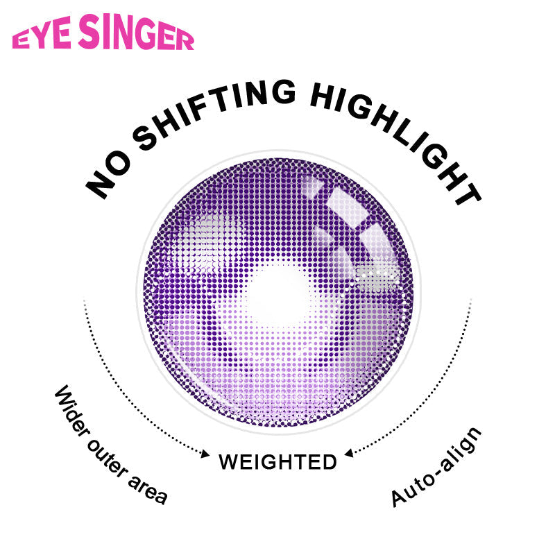 eyesinger genshin raiden shogun purple anime cosplay contact lens 