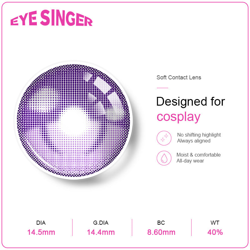 eyesinger genshin raiden shogun purple anime cosplay contact lens features