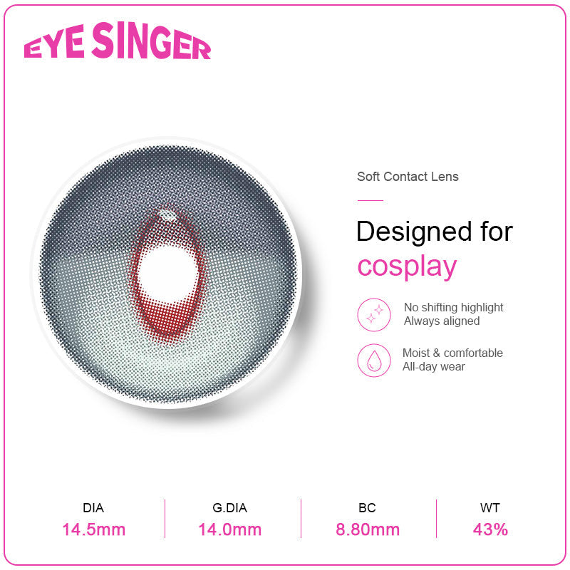 eyesinger arknights shu gray anime cosplay contact lens features