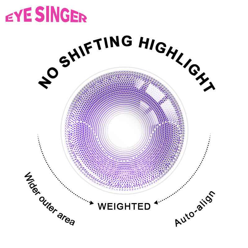 eyesinger genshin raiden shogun purple anime cosplay contact lens 
