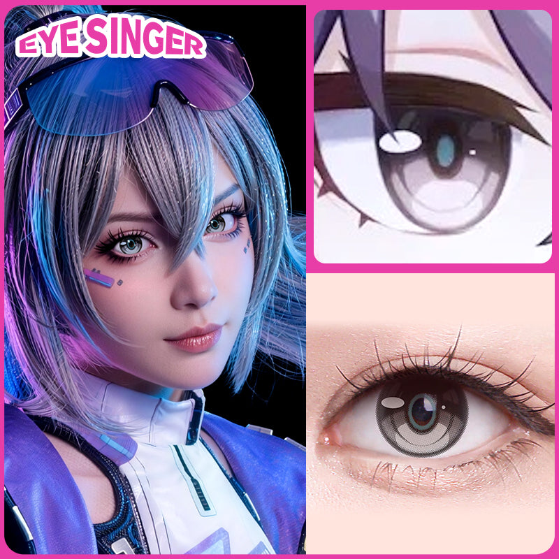 eyesinger honkai starrail silverwolf gray anime cosplay contact lens cosplayer