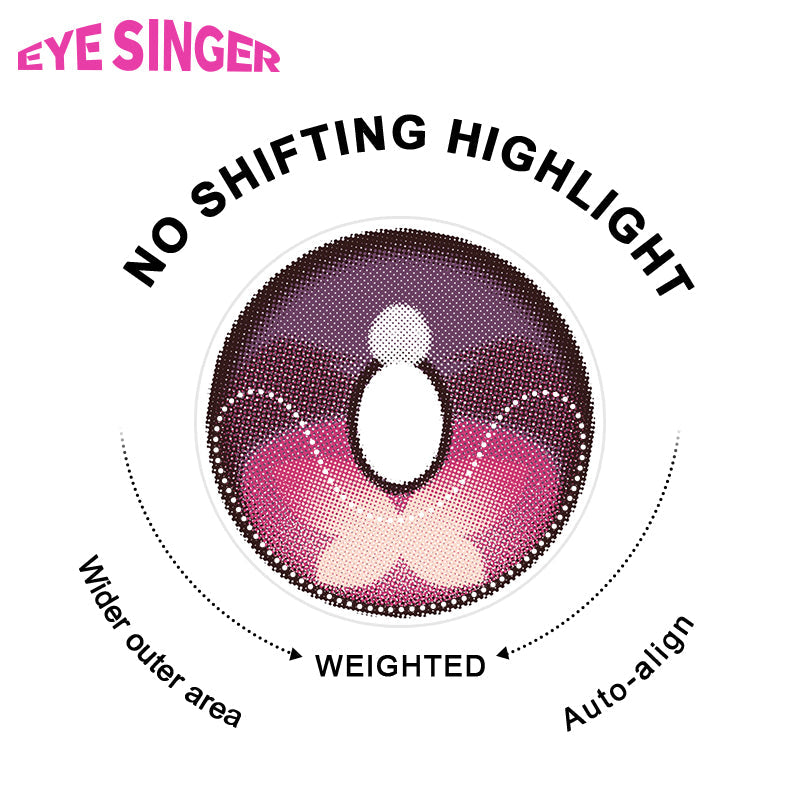eyesinger honkai starrail sparkle pink anime cosplay contact lens