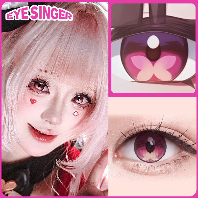 eyesinger honkai starrail sparkle pink anime cosplay contact lens cosplayer