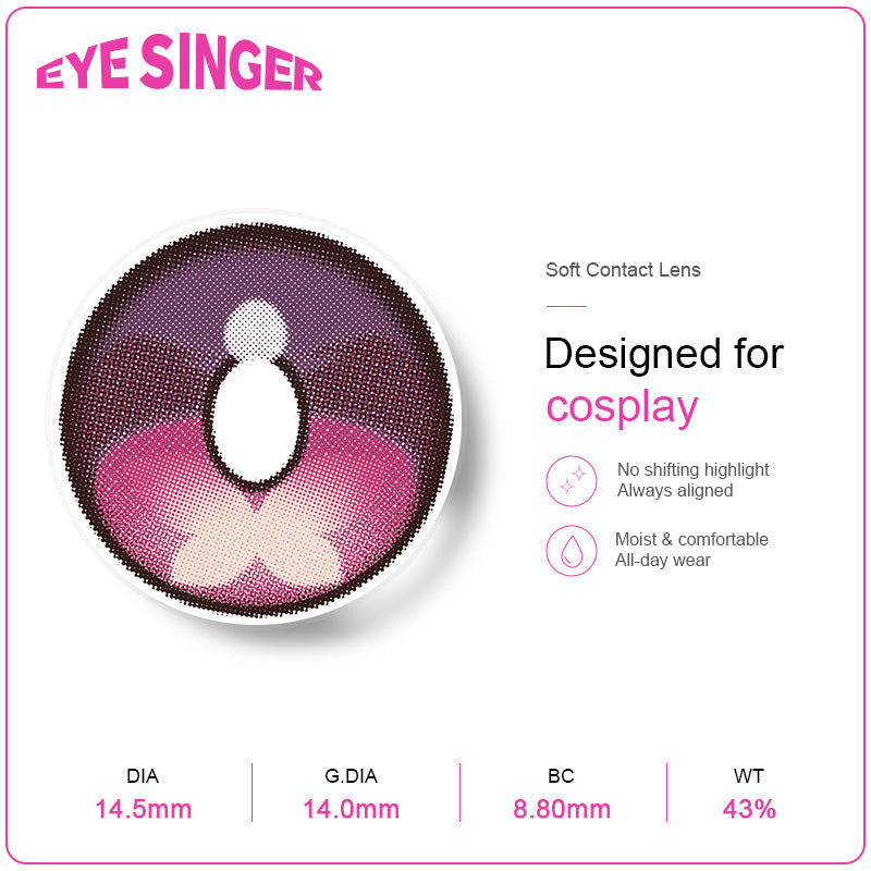eyesinger honkai starrail sparkle pink anime cosplay contact lens features