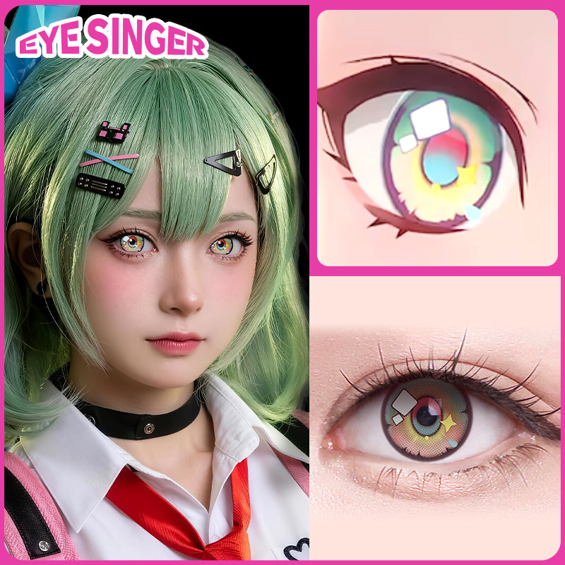 eyesinger zenless zone zero sunna green anime cosplay contact lens cosplayer