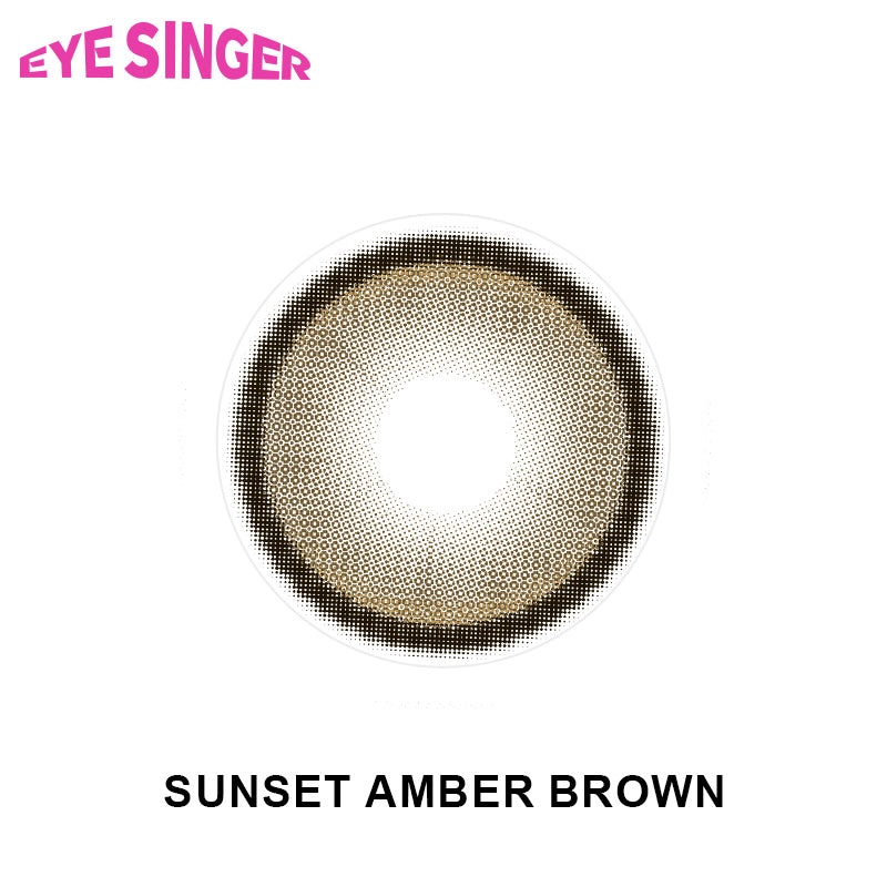 eyesinger sunset amber brown anime cosplay contact lens