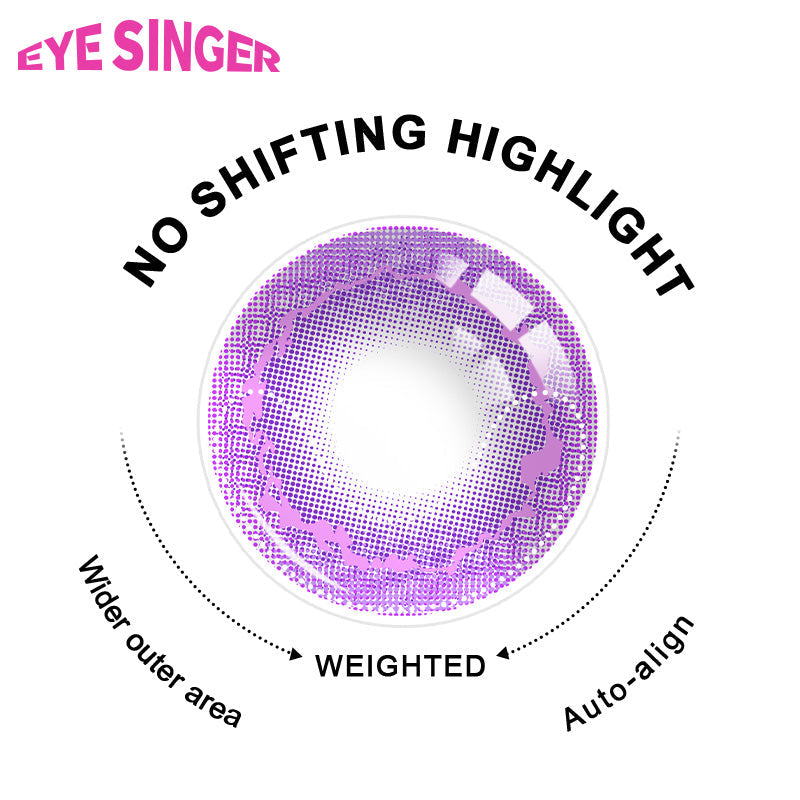 eyesinger genshin raiden shogun purple anime cosplay contact lens 