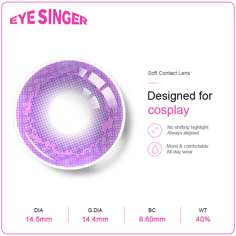 eyesinger genshin raiden shogun purple anime cosplay contact lens features