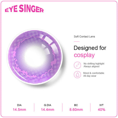 eyesinger genshin raiden shogun purple anime cosplay contact lens features