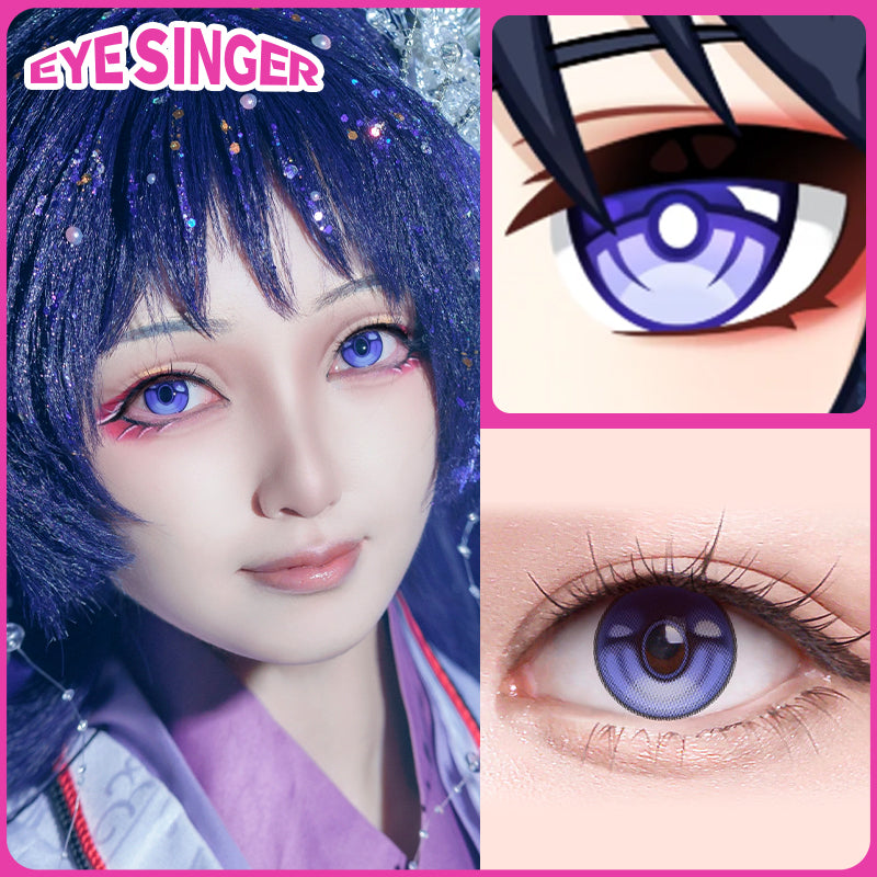eyesinger genshin the wanderer purple anime cosplay contact lens cosplayer