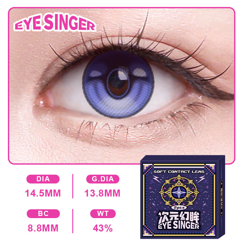 eyesinger genshin the wanderer purple anime cosplay contact lens on eye