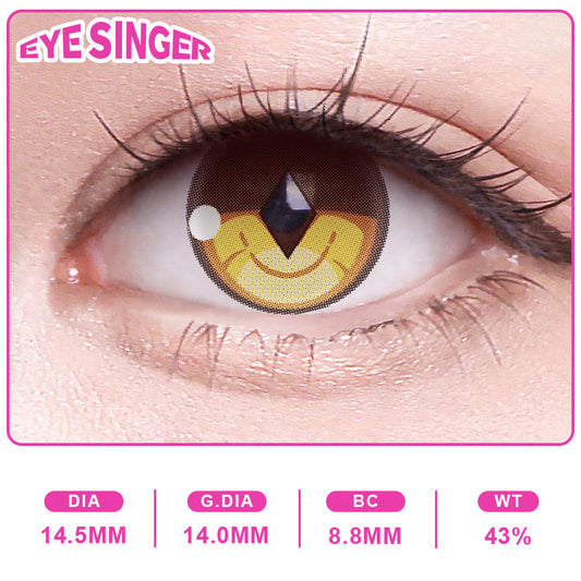 eyesinger genshin xiao brown anime cosplay contact lens on eye