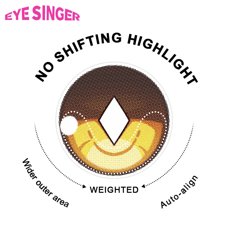 eyesinger genshin xiao brown anime cosplay contact lens