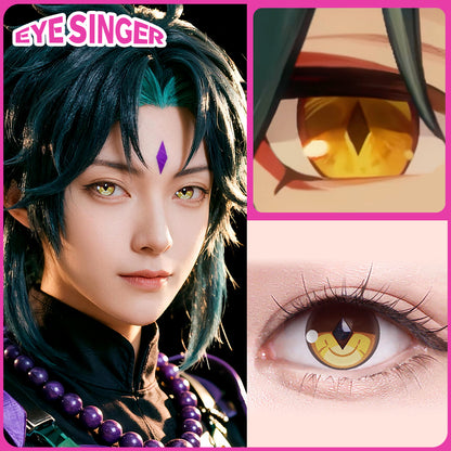 eyesinger genshin xiao brown anime cosplay contact lens cosplayer
