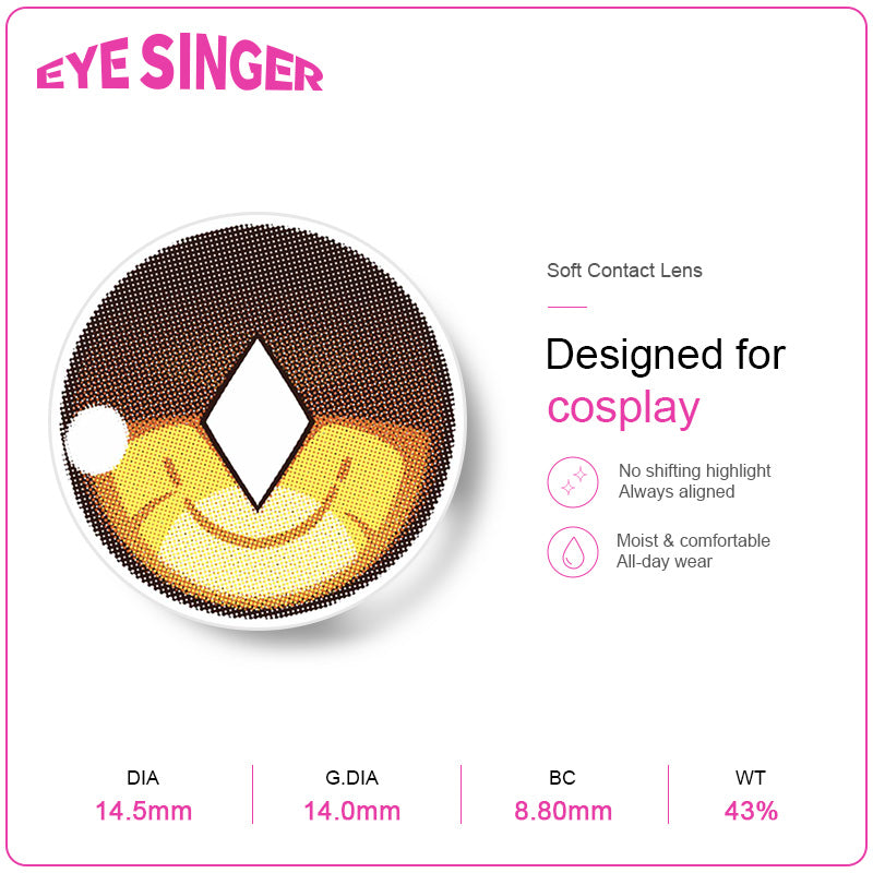 eyesinger genshin xiao brown anime cosplay contact lens features