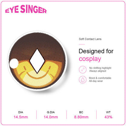 eyesinger genshin xiao brown anime cosplay contact lens features