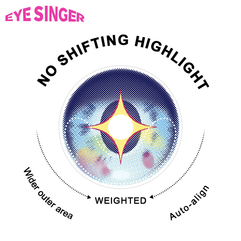 eyesinger honorofkings XiaoQiaoMangaSorceress blue  anime cosplay contact lens