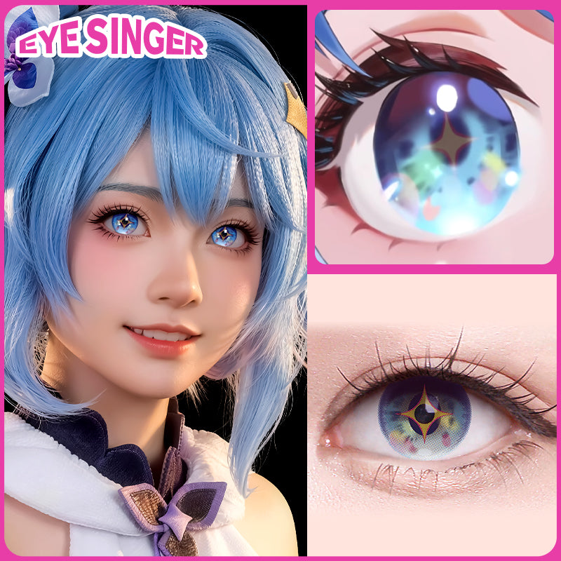 eyesinger honorofkings XiaoQiaoMangaSorceress blue  anime cosplay contact lens cosplayer