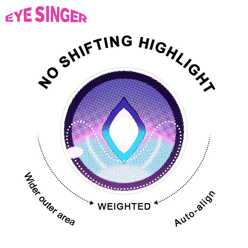 eyesinger honkai starrail yao guang purple anime cosplay contact lens on eye