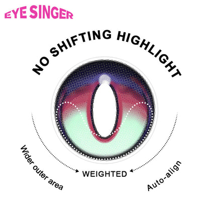 eyesinger arknights yu green anime cosplay contact lens 