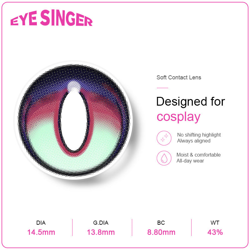 eyesinger arknights yu green anime cosplay contact lens features