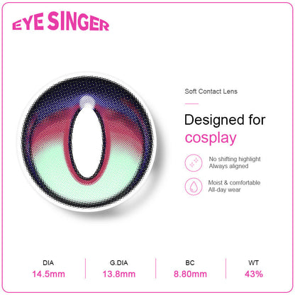 eyesinger arknights yu green anime cosplay contact lens features
