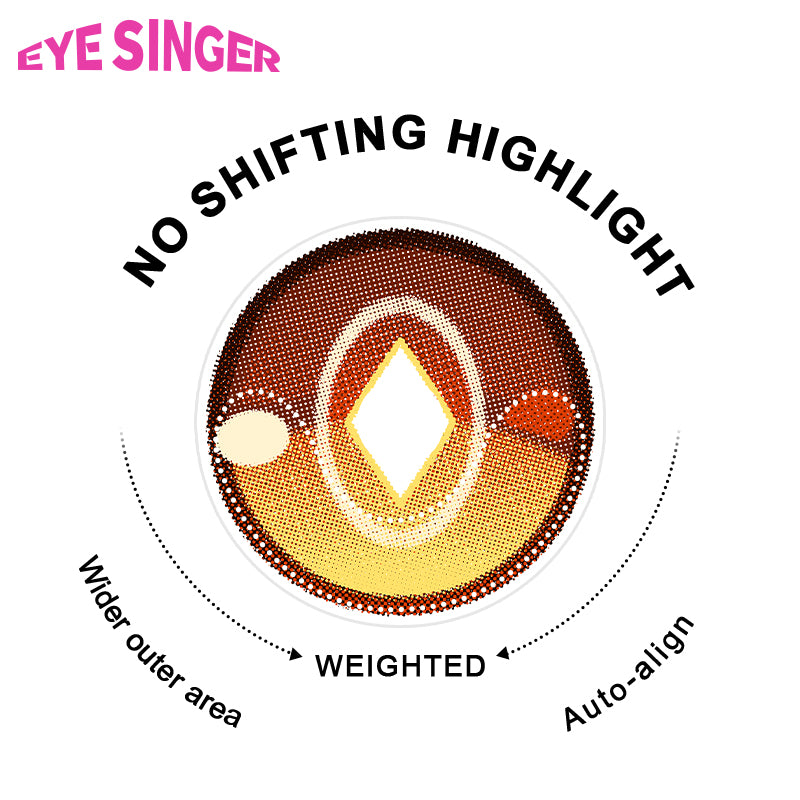 eyesinger genshin impact zhong li brown anime cosplay contact lens