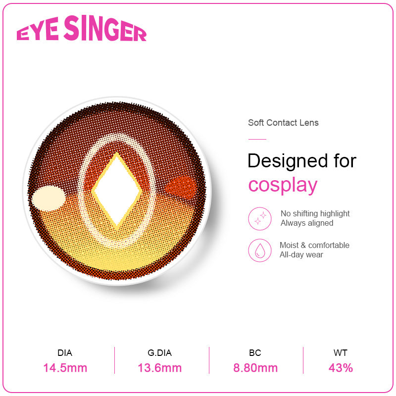 eyesinger genshin impact zhong li brown anime cosplay contact lens features