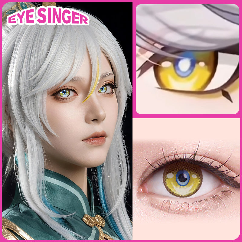 eyesinger genshin impact zi bai brown anime cosplay contact lens cosplayer