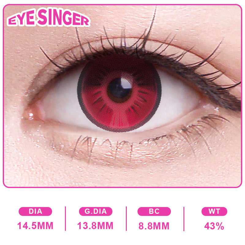 eyesinger honkaistarrail evernight pink anime cosplay contact lens on eye