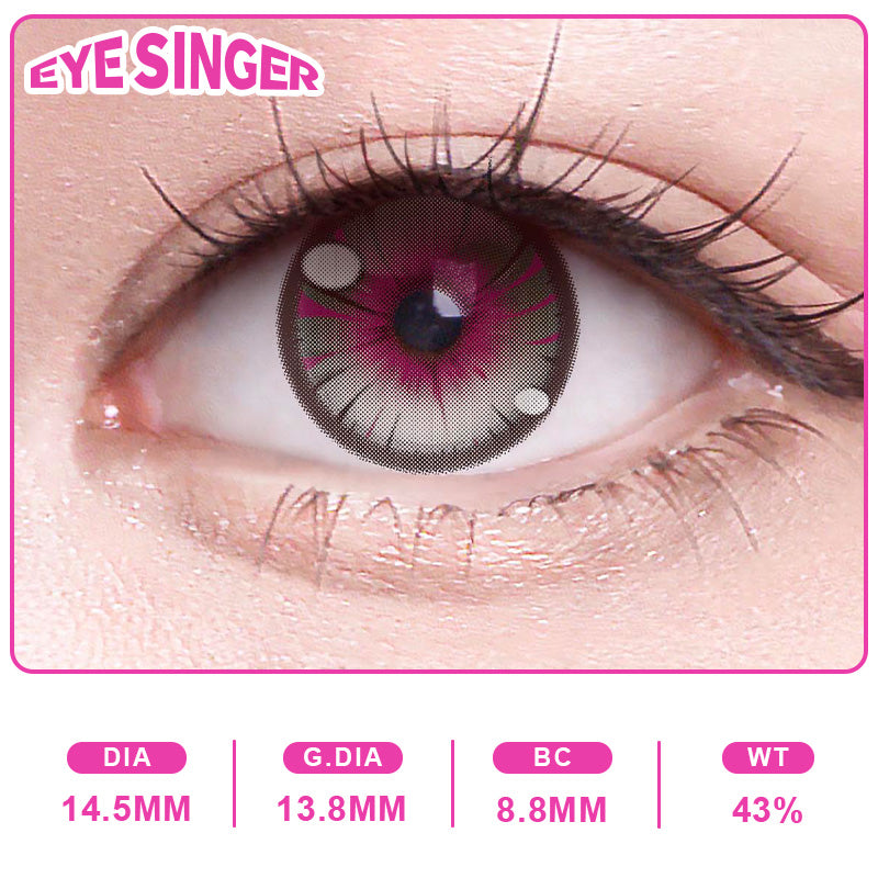 eyesinger wutheringwaves phrolova purple  anime cosplay contact lens on eye