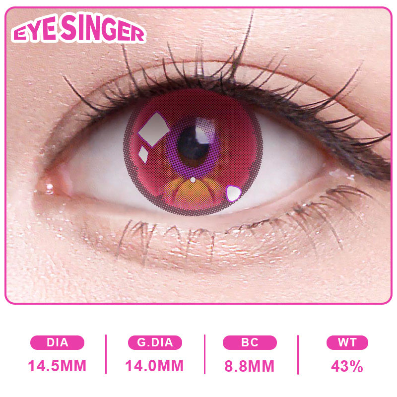 eyesinger zenlesszonezero nangongyu pink anime cosplay contact lens on eye